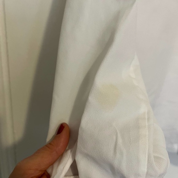 VINTAGE white fancy button down dress shirt M - Picture 4 of 12